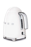 Smeg, Bouilloire Électrique KLF03WHEU 1,7 L, Filtre Anticalcaire Lavable, Arrêt Automatique de Sécurité, Indicateur de Niveau d'Eau, Base Antidérapante, Range Cordon, Puissance 2400W, Blanc