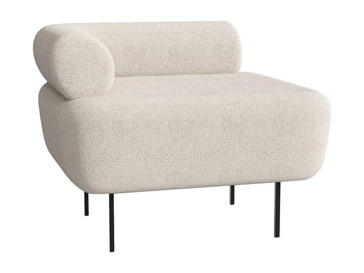 Vente-unique - Fauteuil en Tissu Bouclette Blanc cassé DORIGO Vente-unique - Fauteuil en Tissu Bouclette Blanc cassé DORIGO