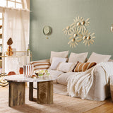 Atmosphera Créateur d'Intérieur - Table Basse Coppa en Marbre et Manguier - Table d'Appoint pour Chambre, Salon, Bureau - D92cm