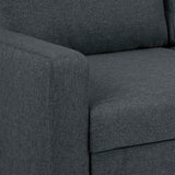 AC Design Furniture Richard 3 Places, Tissu, Gris foncé, H: 84 x B: 219 x T: 86 cm