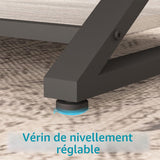 HSH Table Basse Salon Bois pour Canapé Moderne Stable Minimaliste X-Stripes avec Espace de Rangement 120 cm Chêne Gris