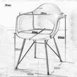 ECBETCR ChaisesChaises d'appoint de Style Industriel pour Salle à Manger, pub, café, fauteuils d'appoint, Club, siège en Cuir et Pieds en métal, Taille : 47 x 54 x 84 cm, 5 Couleurs.