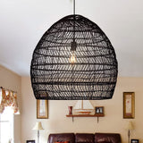 CHUNGYANG Suspension en Rotin Naturel ， Lampe d'art en Bambou Naturel Rotin Art Suspendu Plafonnier Abat-Jour, Lustre Abat-Jour Fait Main pour Lanterne D'îlot De Cuisine