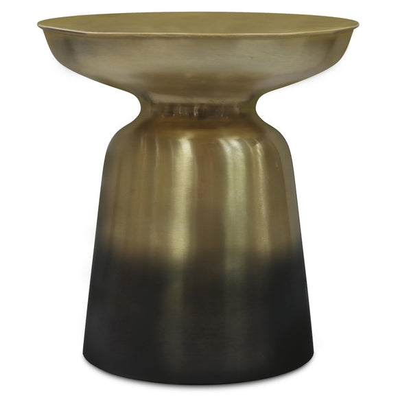 SIMPLIHOME Toby Table d'appoint Industrielle Moderne en métal de 43,2 cm de Large, ombré doré/Noir, entièrement assemblée pour Le Salon et la Chambre à Coucher