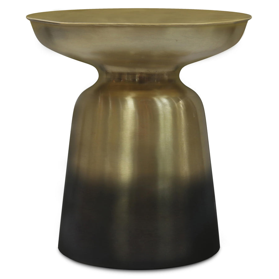 SIMPLIHOME Toby Table d SIMPLIHOME Toby Table d'appoint Industrielle Moderne en métal de 43,2 cm de Large, ombré doré/Noir, entièrement assemblée pour Le Salon et la Chambre à Coucher