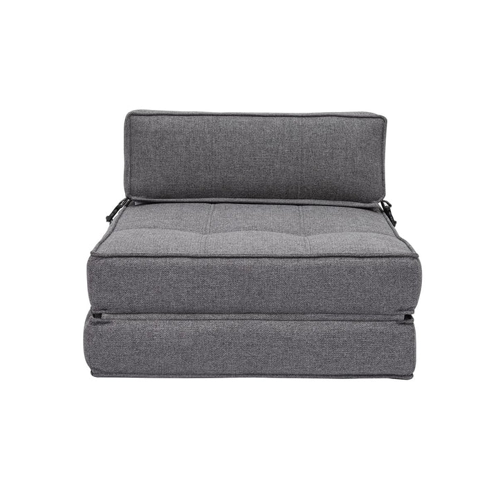 Miliboo Chauffeuse 1 Place Convertible en Tissu Gris Katy