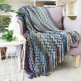 QIUMING Boho lit Plaid Couverture géométrie aztèque Baja couvertures Ethnique canapé Couverture Housse décor Jeter tenture Murale Tapisserie Tapis Cobertor