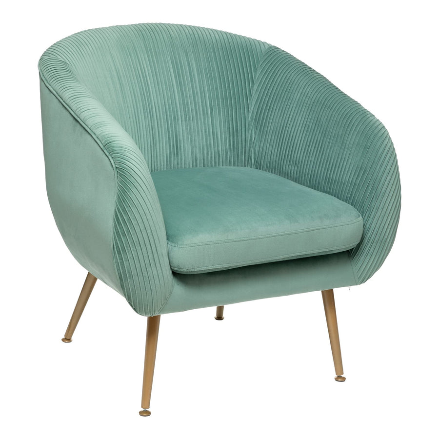 Atmosphera - Fauteuil Solaro - Vert céladon - Velours