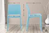 CLP Chaise D'Extérieur Empilable Maya en Plastique I Chaise De Balcon Résistante Aux UV I Chaise De Terrasse, Couleur:Bleu Clair