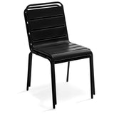Oviala Chaise de Jardin en métal Noir - Palavas