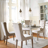 Loberon Chaise Sudbury - frêne, Velours Polyester - H/L/P env. 104/51 / 63 cm - crème, crème