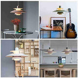 UIOPPOI Lampe Suspendue PH5 avec Douille Compatible E27 pour éclairage Moderne, Lustre en Aluminium de Style Nordique pour décoration de Maison et de Restaurant, 40 cm, Bleu