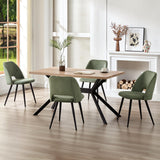 ANVOFONG Chaise de Salle à Manger Lot de 4,Chaise de Cuisine avec Pieds IndéPendants,Chaise Coiffeuse Tapissée en Velours Côtelé,Vert Armée Loungesessel,pour Salle à Manger,Salon,Cuisine,Chambre