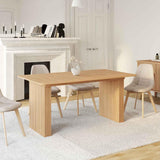 IDMarket - Table à Manger Extensible Rectangle Juliette 6-10 Personnes Pieds Lattes tasseau Bois Coloris chêne 160-200cm