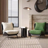 LYXXJRYBHD Fauteuil Lecture, Canapé Paresseux, Chaise de Salon, Chauffeuse avec Support Dorsal, Chaise de Méditation, pour Hôtel, Café, Chambre(Green)