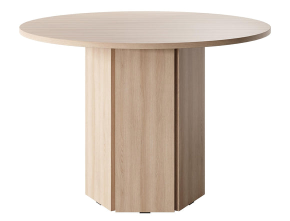 Selsey Table À Manger Ronde 110 cm pour 4 Personnes Table De Cuisine Bureau Chêne Lindberg Hexa