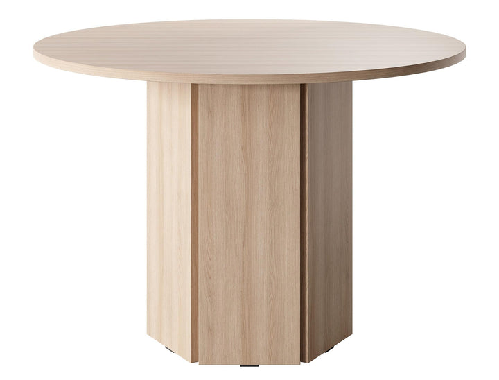 Selsey Table À Manger Ronde 110 cm pour 4 Personnes Table De Cuisine Bureau Chêne Lindberg Hexa