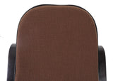 Mendler Rocking-Chair, Fauteuil à Bascule M41 - Imitation Noyer, Tissu Marron