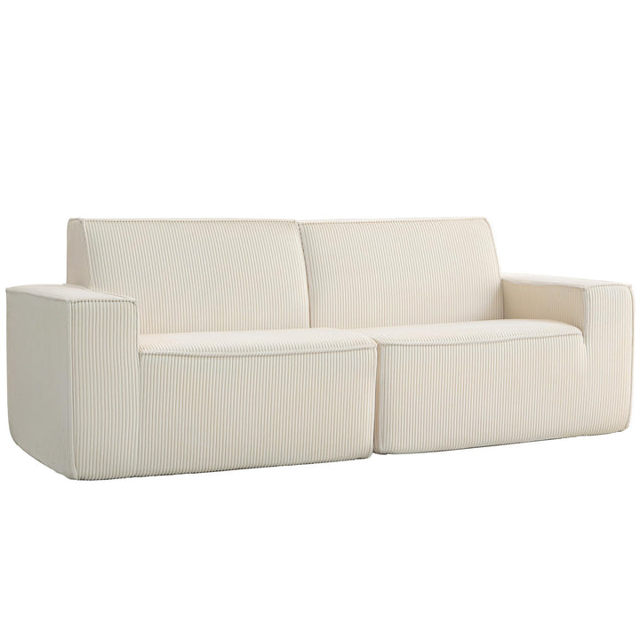 HOMCOM Canapé 3 Places en Velours côtelé 230 cm, canapé Moderne avec Assise et accoudoirs rembourrées, entièrement compressé Pas de Montage nécessaire, pour Salon, Chambre, Bureau, Beige HOMCOM Canapé 3 Places en Velours côtelé 230 cm, canapé Moderne avec Assise et accoudoirs rembourrées, entièrement compressé Pas de Montage nécessaire, pour Salon, Chambre, Bureau, Beige