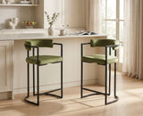 chairus 2PCS Tabourets de Bar Modernes, Chaises Hautes Cuisine, Vert