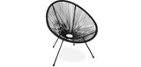 Iconik Interior Acapulco Style Chaise d'extérieur - Chaise de Jardin - Nouvelle édition - Acapulco Noir
