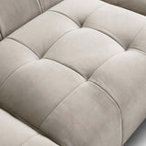 Mobilier-Deco Anya - Canapé capitonné 3 Places en Velours Beige