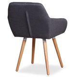 Chaise/Fauteuil scandinave Frida Tissu Gris Foncé