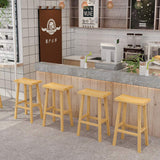 MANG Tabouret De Bar en Bois Massif Tabourets De Comptoir sans Dossier Tabourets De Cuisine À Siège en Selle Industriel Chaise Haute Tabouret De Cuisine