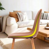 Ensemble de 4 chaises de salle à manger CangLong, chaises de cuisine capitonnées rétro pour salon, salle à manger, chaises scandinaves en similicuir avec pieds en métal, marron