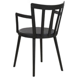 Beliani Chaises de Salle à Manger en Matière Synthétique et Cuir PU Noires Lot de 4 Morill