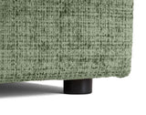 Lisa Design - Collins - canapé Droit 4 Places avec Double méridienne - Assise Profonde - en Velours texturé, Vert