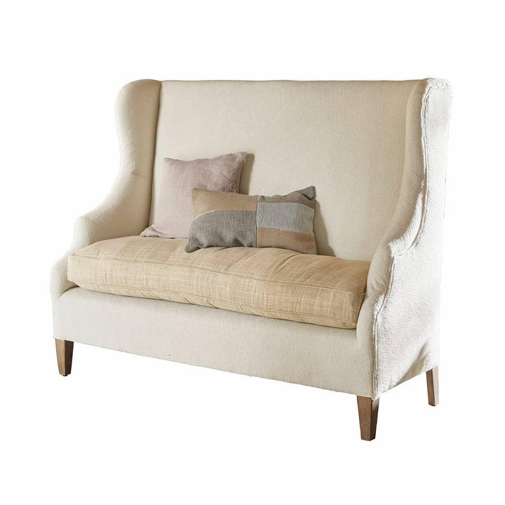 Loberon Canapé Ombra, style classique avec oreilles, mélange de matériaux nobles, fauteuil à oreilles, siège, lin, polyester, bois de manguier, crème/beige Loberon Canapé Ombra, style classique avec oreilles, mélange de matériaux nobles, fauteuil à oreilles, siège, lin, polyester, bois de manguier, crème/beige