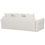 Beliani Canapé Convertible Couchage Moderne avec Rangement Coussins Dossier Housses Amovibles en Tissu Blanc Cassé Krama