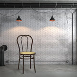 Tomaino - Chaise de cuisine en fer avec assise en paille - Ensemble de chaises de salle à manger Vienne (4, noir)