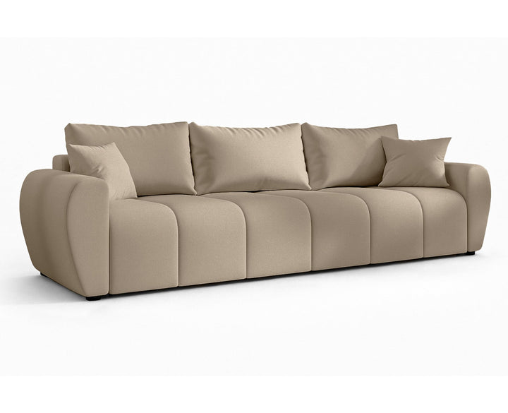 AXLIVING Malatya Big Canapé avec fonction couchage Canapé-lit Marron clair 246 cm