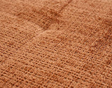 Lisa Design - Rune - canapé Droit 3 Places en Velours texturé, Rouille