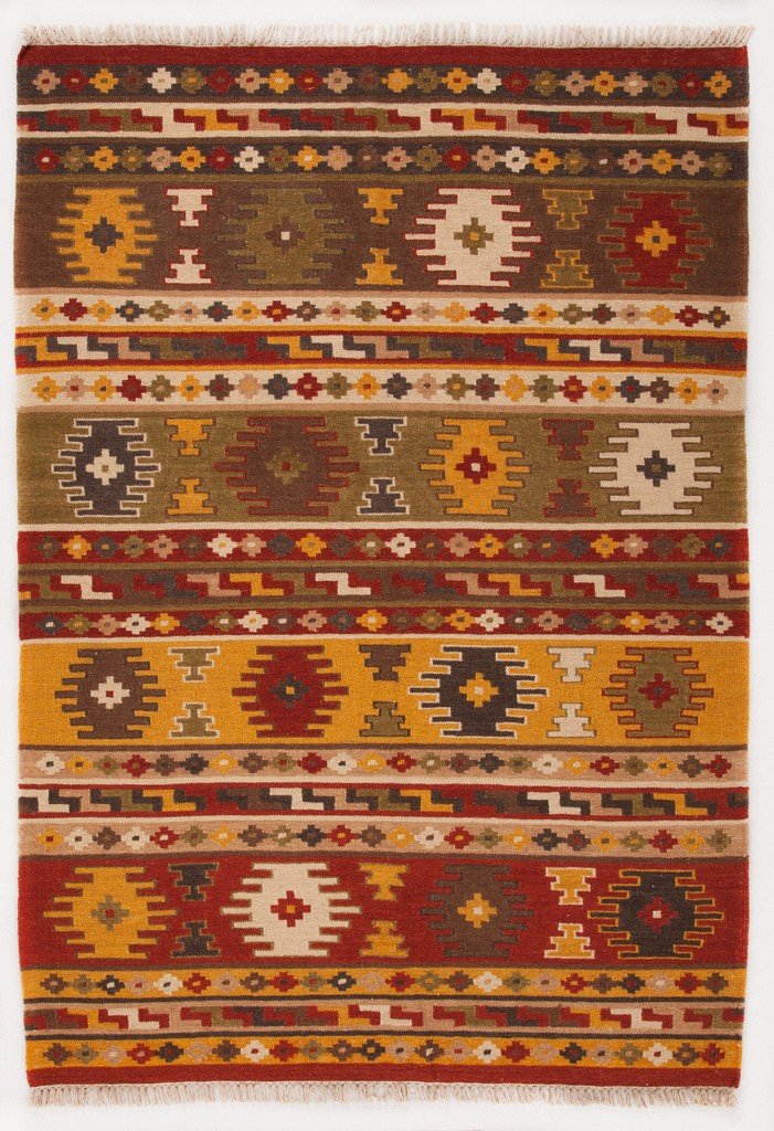 Kilim Carpets by Jalal Kilim Sivas 3 Tapis Rouge/Multicolore 160 x 230 cmKilim Carpets by Jalal Kilim Sivas 3 Tapis Rouge/Multicolore 160 x 230 cm