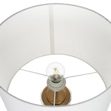 Beliani Lampe à Poser de Table avec Pied Décoratif Doré et Abat-jour Blanc E27 Max 60W pour Salon Chambre ou Coin Lecture au Design Moderne et Glamour