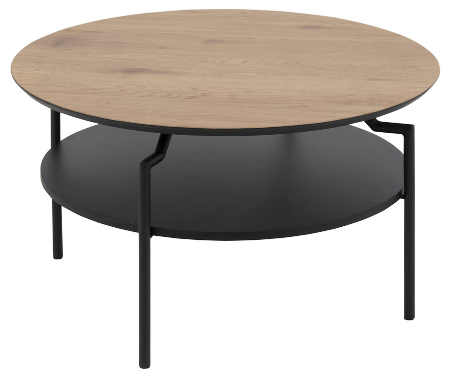 AC Design Furniture Gregor table basse, L : 80 x l : 80 x H : 45 cm, chêne/noir, MDF/métal, 1 pc AC Design Furniture Gregor table basse, L : 80 x l : 80 x H : 45 cm, chêne/noir, MDF/métal, 1 pc