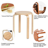 IBUYKE Chaise Salle à Manger/Tabourets de Bar Empilables en Bois Massif Sièges Lisses pour Salon, Cuisine, Bistrot pour Salon, Cuisine, Bistrot Bois Naturel 40x33x44cm RF-752