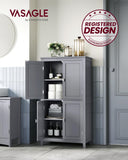 VASAGLE Meuble de Salle de Bain, Armoire de Rangement, 4 Portes