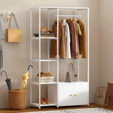 SogesHome Porte-manteau autoportant - Avec armoire de rangement - Pour chambre à coucher - Entrée - Blanc