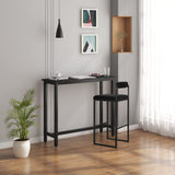 WOLTU Lot de 2 Tabourets de Bar, Chaises de Bar Hautes avec Dossier et Repose-Pieds, Design Moderne, en Velours et Métal Hauteur du Siège 75cm, Noir BH343sz-2