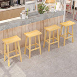 MANG Tabouret De Bar en Bois Massif Tabourets De Comptoir sans Dossier Tabourets De Cuisine À Siège en Selle Industriel Chaise Haute Tabouret De Cuisine