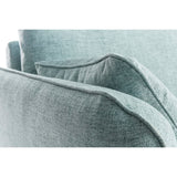 Miliboo Canapé scandinave 3 Places en Tissu Bleu Glacier et Bois Clair Creep