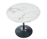 BAÏTA Table à Manger, Verre trempé, Noir, L110cm