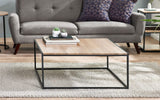 Julian Bowen Table basse carrée Tribeca, effet chêne Sonoma/noir