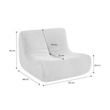 sweeek - Fauteuil chauffeuse Enfant Bouclette texturée 1 Place Beige - Sokol Kids