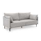 Sicaan Canapé 3 Places Industriel Sasha en Tissu Gris Clair – Canapé Droit Rectiligne Élégant et Robuste – Sofa Confortable Style Urbain Chic pour Salon, Appartement ou Loft – 203 x 85 x 86 cm