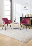 WOLTU Chaise de Salle à Manger, Chaise de Cuisine rembourrée en Velours, Pied en métal,Bordeaux BH93bd-1